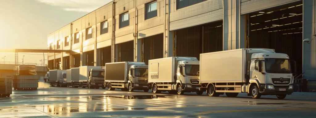 a fleet of sleek refrigerated trucks and vans gleams under bright sunlight, showcasing their streamlined design and innovative cooling technology as they stand ready for delivery.