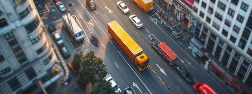 a fleet of sleek, vibrant refrigerated trucks and vans, gleaming under the bright sunlight, showcase their innovative cooling technology in a bustling urban setting.