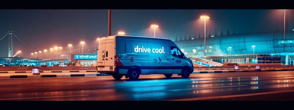 a sleek refrigerated delivery van, emblazoned with a dynamic